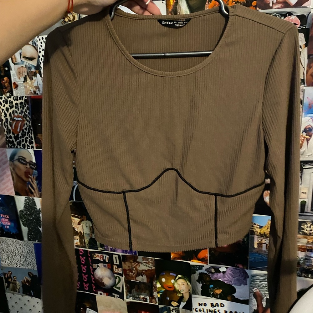 Long sleeve crop top